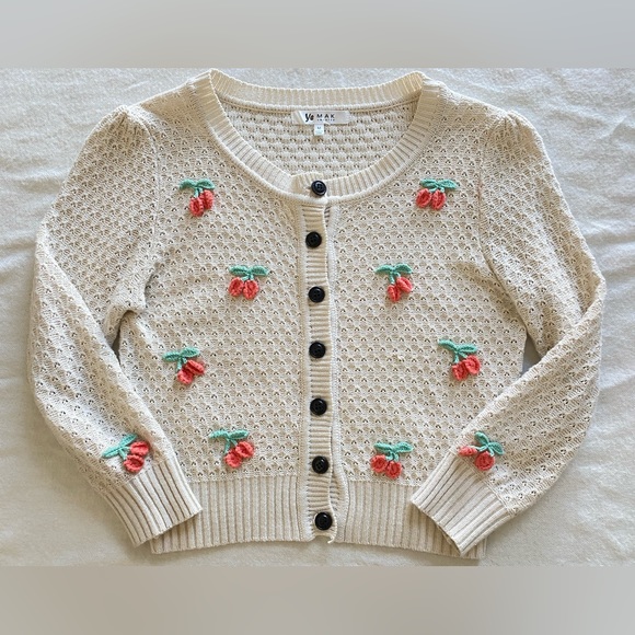 Vintage 50s Cherry Cardigan - Picture 4 of 7